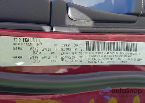 2017 Jeep Grand Cherokee Limited 4X4 из США, поврежденный, VIN 1C4RJFBG9HC912900